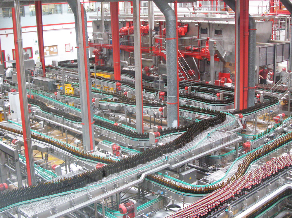 Una vista del interior de la fabrica 