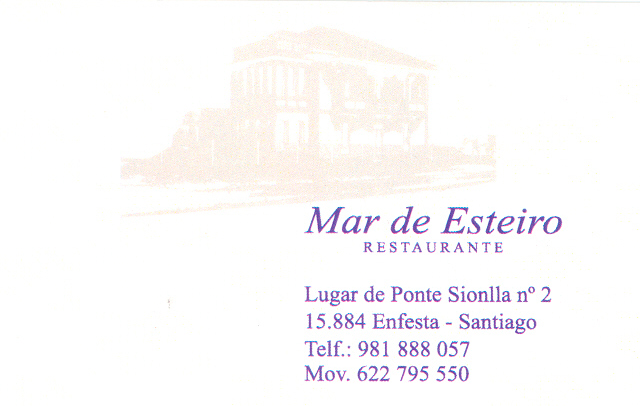 Restaurante Mar de Esteiro en Santiago de Compostela